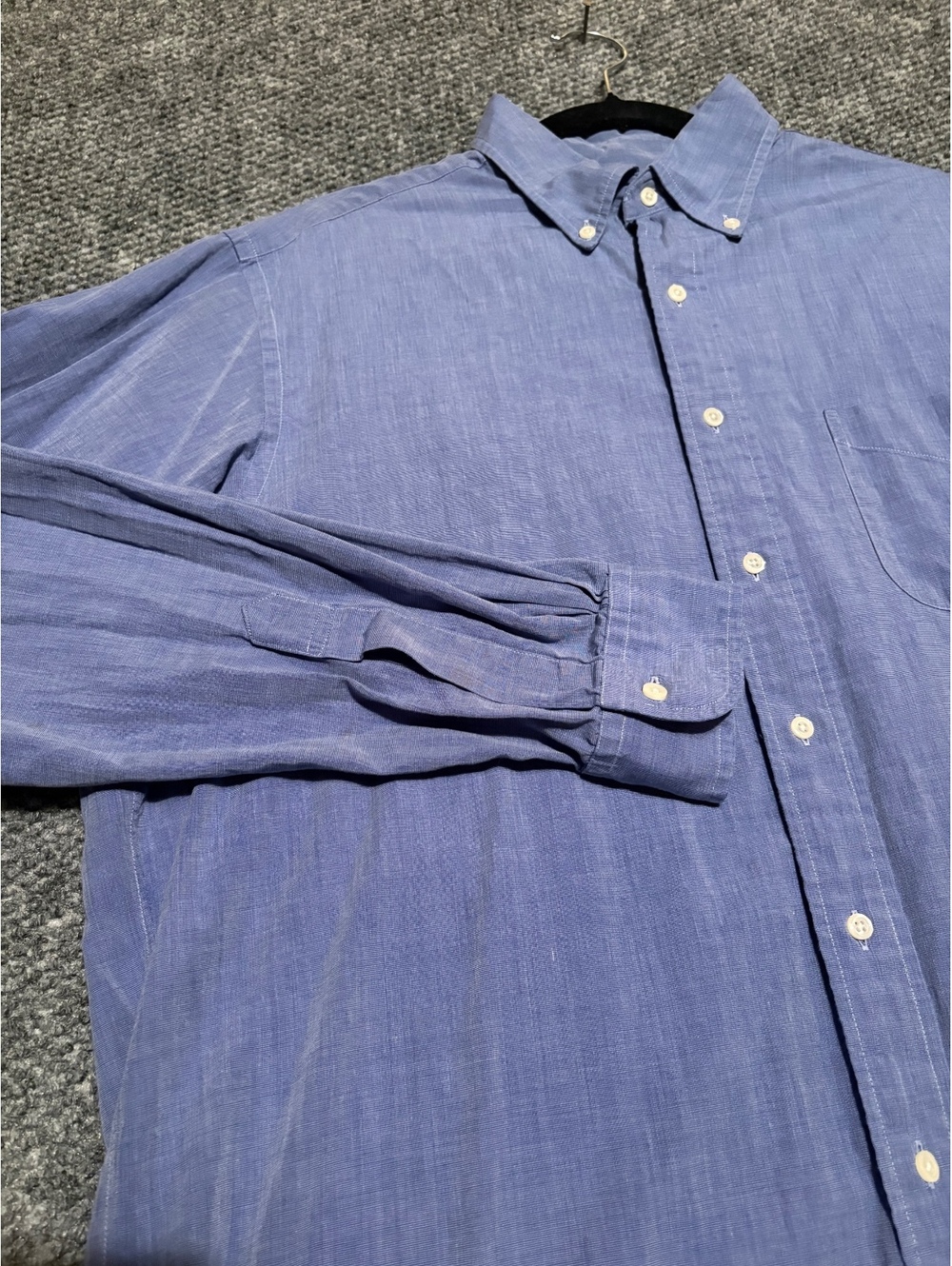 Brooks Brothers Makers Blue 100% Cotton Long Sleeve Dress Shirt 16 1/2-35